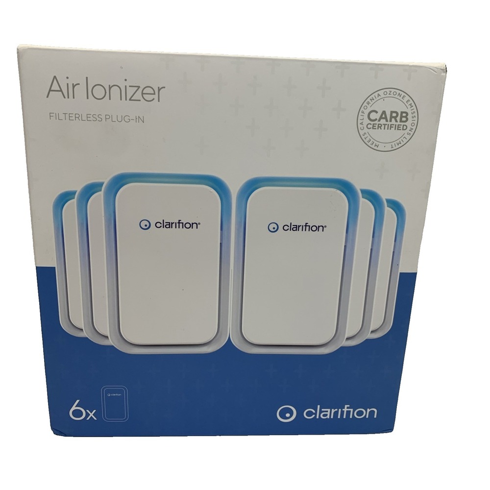 Clarifion Air Ionizer Filterless Plug-In Set of 6 GL-139 New / Sealed
